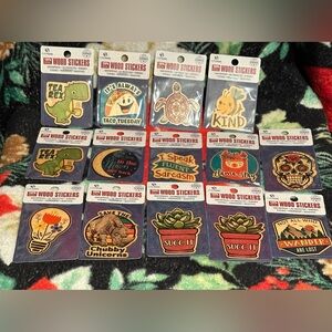 Lot of 14 stickers in total Flexible Wood Stickers Adheres To Flat Or Curved